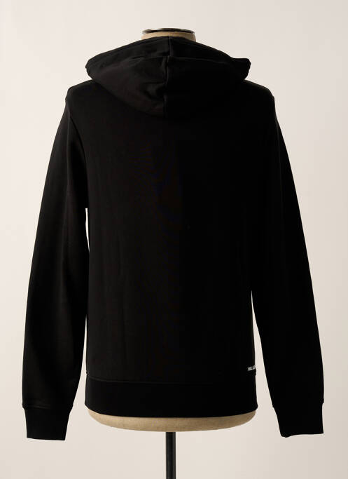 Sweat-shirt à capuche broderie manches longues noir KARL LAGERFELD homme