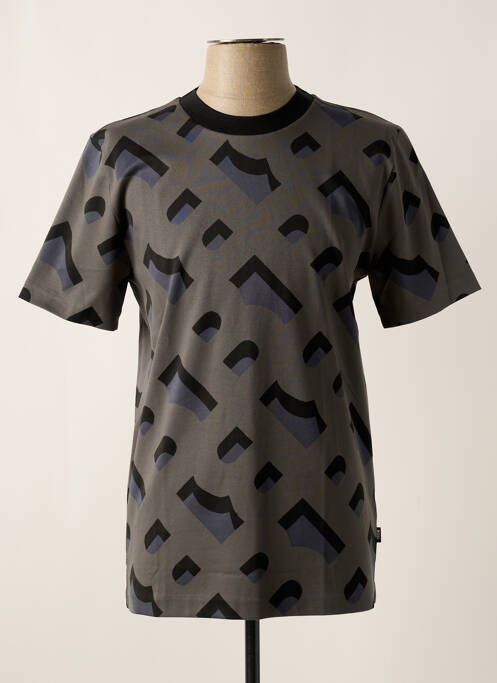 T-shirt coupe droite manches courtes gris HUGO BOSS homme