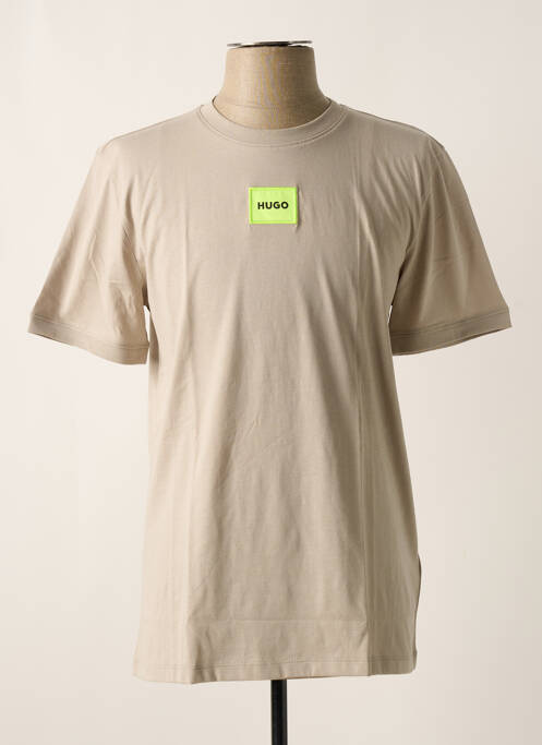 T-shirt coupe droite manches courtes beige HUGO BOSS homme