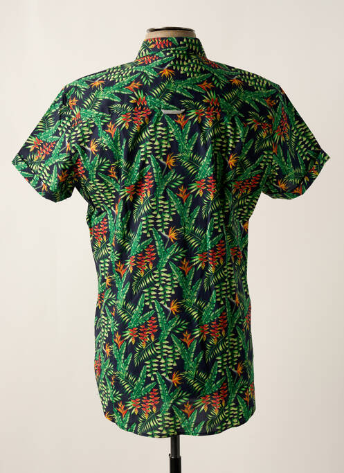 Chemise manches courtes vert NUMEROLOGIE pour homme