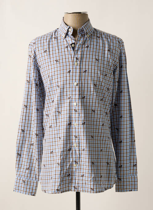 Chemise manches longues bleu HACKETT pour homme