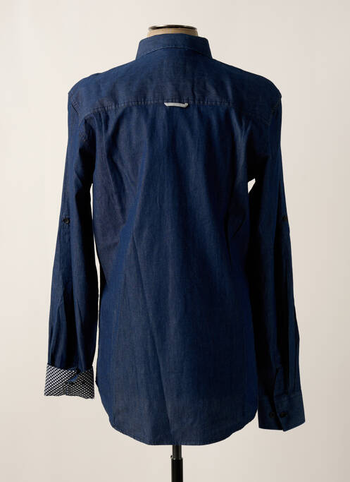 Chemise manches longues bleu NUMEROLOGIE pour homme