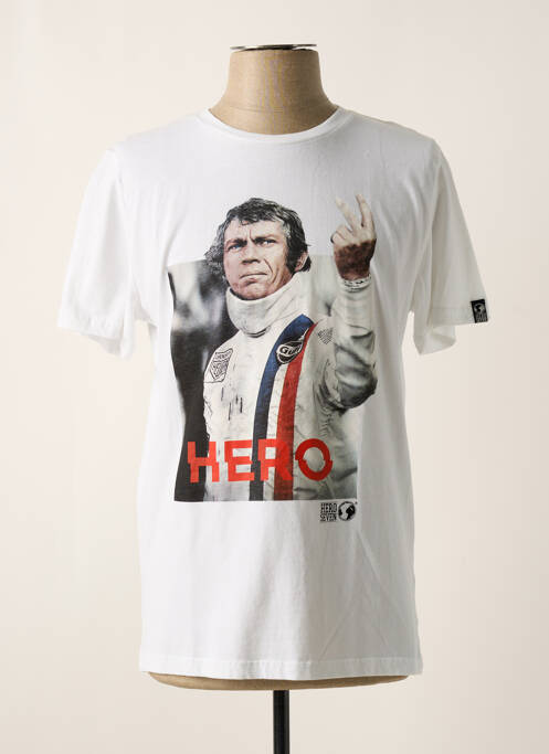 T-shirt blanc HERO SEVEN pour homme