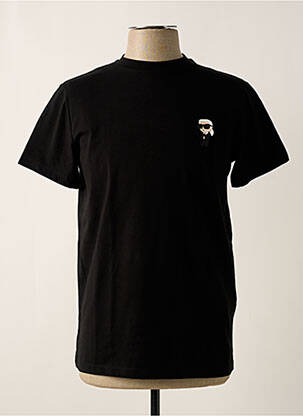T-shirt stretch manches courtes noir KARL LAGERFELD homme