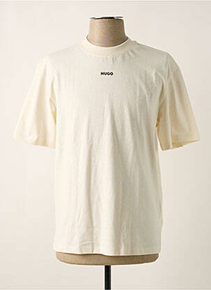 T-shirt stretch manches courtes beige HUGO BOSS homme