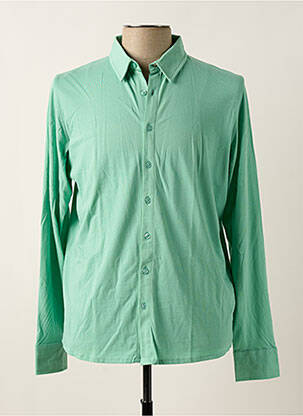 Chemise manches longues poignets boutonnés vert ANONYM APPAREL homme