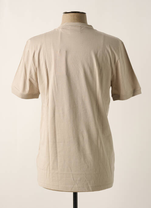 T-shirt stretch manches courtes beige HUGO BOSS homme