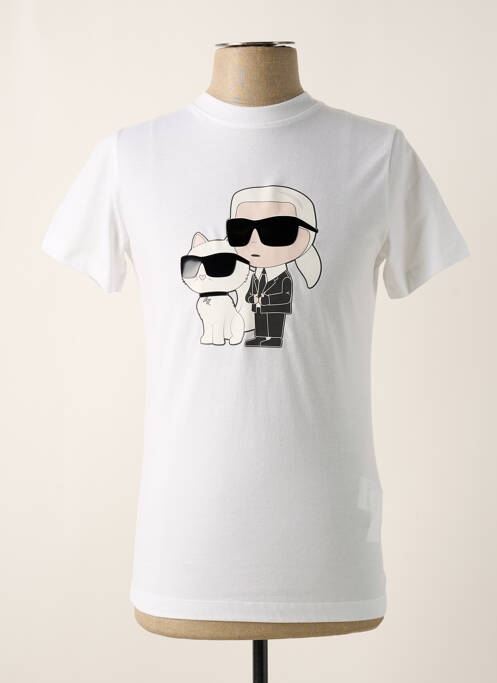 T-shirt blanc KARL LAGERFELD pour homme