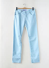 Pantalon slim stretch taille normale bleu JACOB COHEN homme