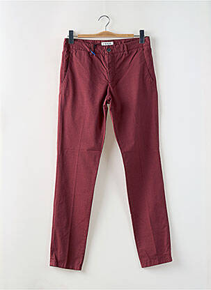 Pantalon chino poches taille normale rouge MANUEL RITZ homme