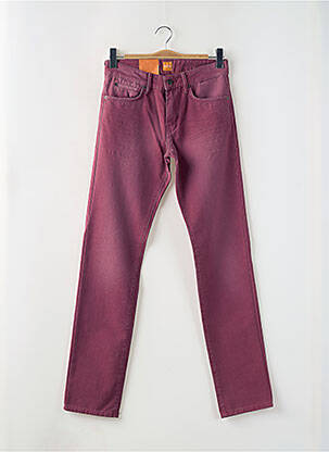 Pantalon slim fermeture zippée sous rabat boutonné taille normale rouge HUGO BOSS homme