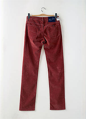 Pantalon slim tissage velours taille normale rouge JACOB COHEN homme
