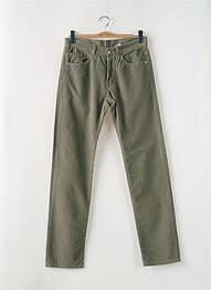 Pantalon slim fermeture zippée sous rabat boutonné taille normale vert KENZO homme