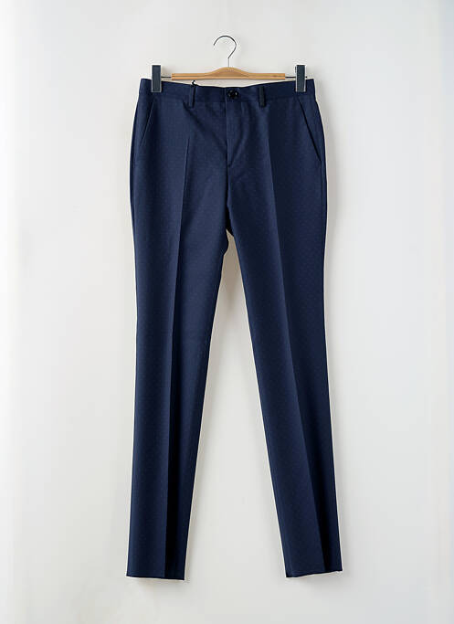 Pantalon slim fermeture zippée sous rabat avec crochet taille normale bleu PAUL SMITH homme