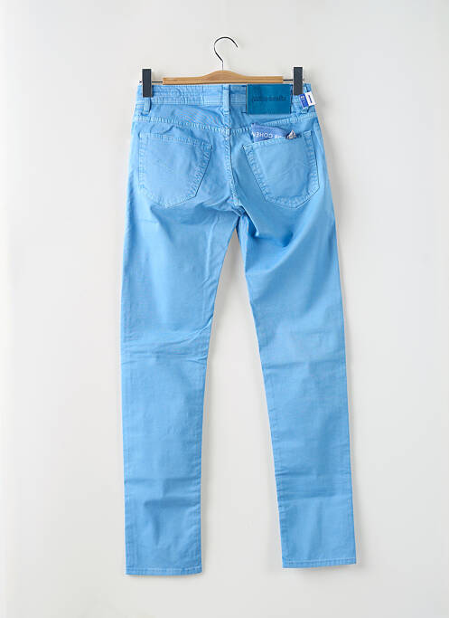 Pantalon slim fermeture zippée sous rabat boutonné taille normale bleu JACOB COHEN homme