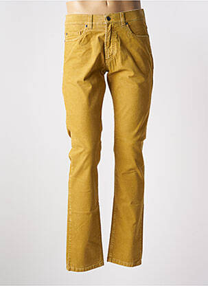 Pantalon slim tissage velours taille normale jaune TERRITOIRE D'HOMME homme