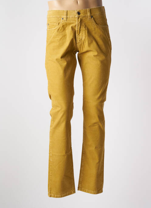 Pantalon slim stretch taille normale jaune TERRITOIRE D'HOMME homme