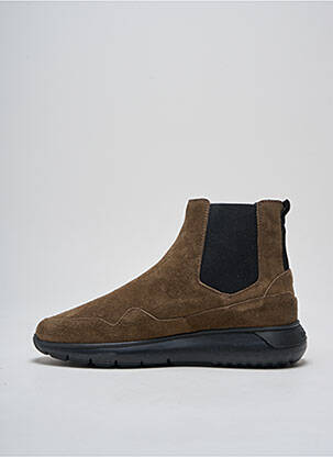 Bottines/boots fermeture elastique bout rond vert HOGAN homme