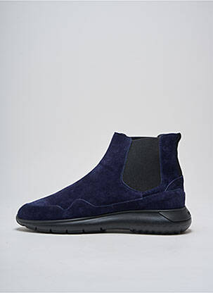 Bottines/boots nubuck talon plat jusqu'à 3cm bleu HOGAN femme