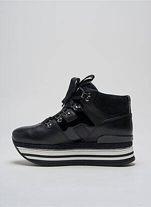 Baskets matière lisse talon de 4 à 6cm noir HOGAN femme