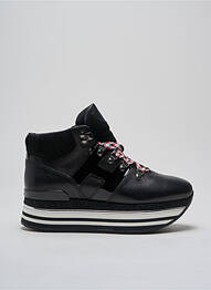 Baskets matière lisse talon de 4 à 6cm noir HOGAN femme