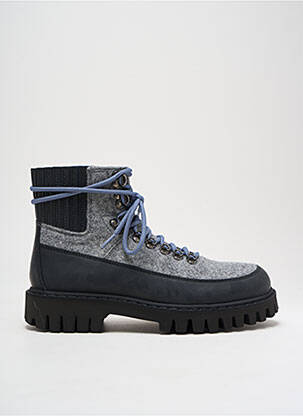 Bottines/boots tissage satiné bout rond gris JEAN BAPTISTE RAUTUREAU homme