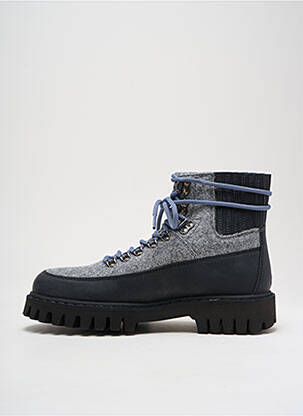 Bottines/boots tissage satiné bout rond gris JEAN BAPTISTE RAUTUREAU homme