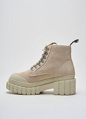 Bottines/boots nubuck talon de 4 à 6cm beige NO NAME femme