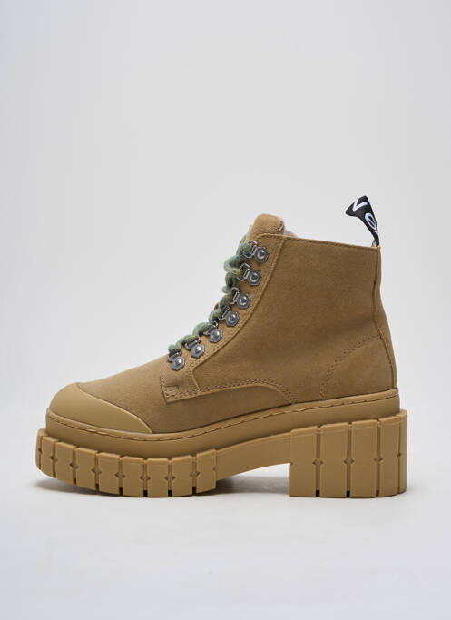 Bottines/boots talon bas talon de 4 à 6cm beige NO NAME femme