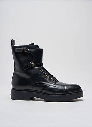 Bottines/boots matière lisse talon de 4 à 6cm noir SANTONI femme