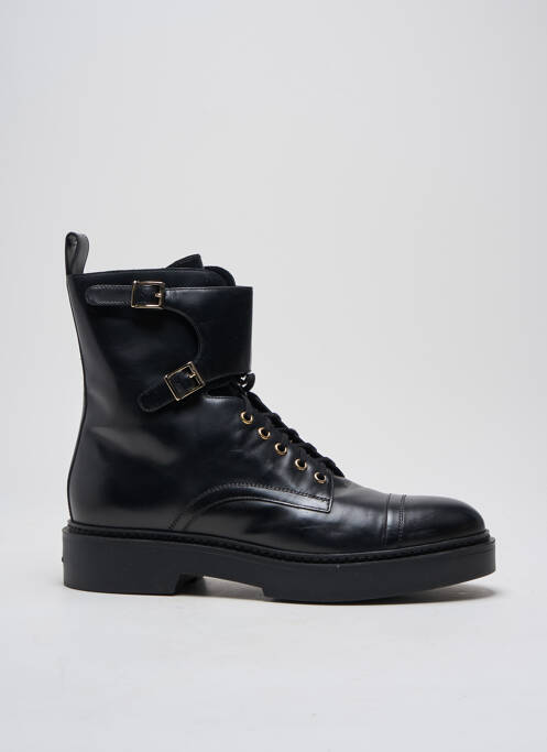 Bottines/boots matière lisse talon de 4 à 6cm noir SANTONI femme