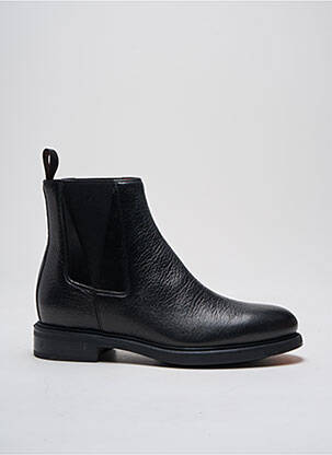 Bottines/boots matière lisse talon plat jusqu'à 3cm noir SANTONI femme