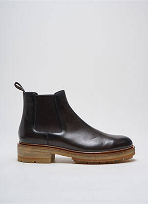 Bottines/boots matière lisse talon de 4 à 6cm marron SANTONI femme