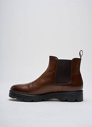 Bottines/boots matière lisse talon plat jusqu'à 3cm marron SANTONI femme