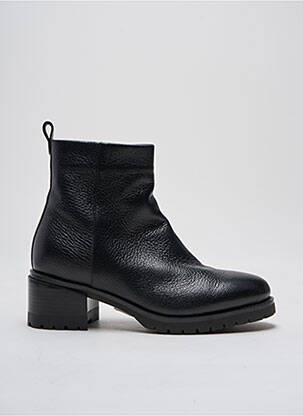 Bottines/boots fourrée talon de 4 à 6cm noir SANTONI femme