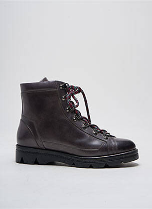 Bottines/boots matière lisse talon plat jusqu'à 3cm gris SANTONI femme