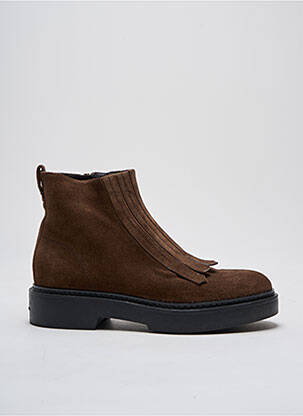 Bottines/boots nubuck talon de 4 à 6cm marron SANTONI femme
