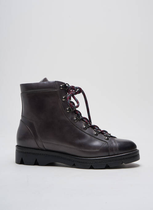 Bottines/boots matière lisse talon plat jusqu'à 3cm gris SANTONI femme
