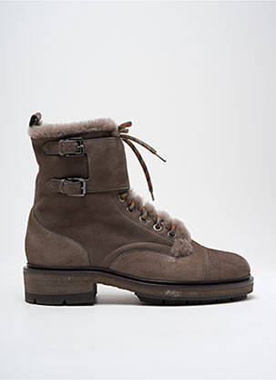 Bottines/boots fourrée talon de 4 à 6cm marron SANTONI femme