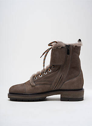Bottines/boots fourrée talon de 4 à 6cm marron SANTONI femme