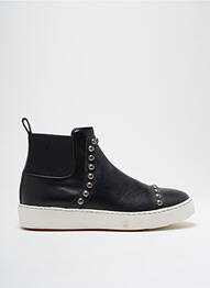 Baskets fermeture elastique talon plat jusqu'à 3cm noir SANTONI femme