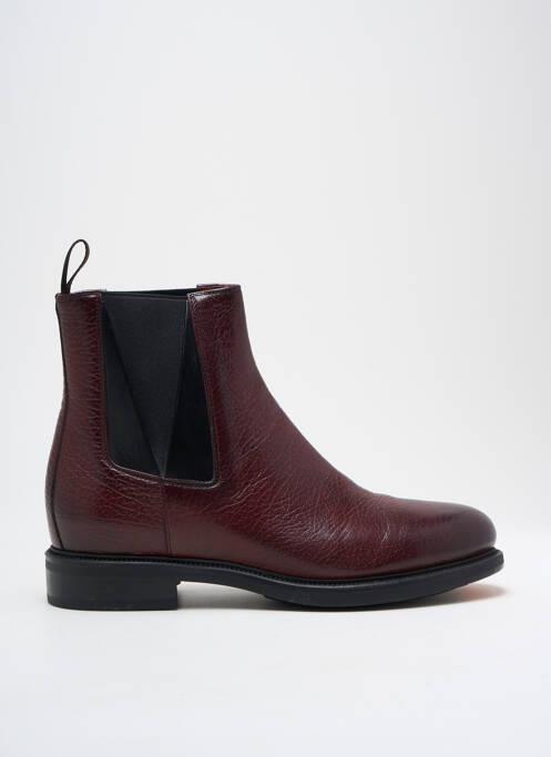 Bottines/boots matière lisse talon plat jusqu'à 3cm violet SANTONI femme