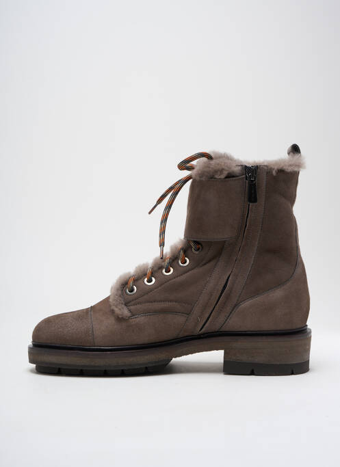 Bottines/boots fourrée talon de 4 à 6cm marron SANTONI femme