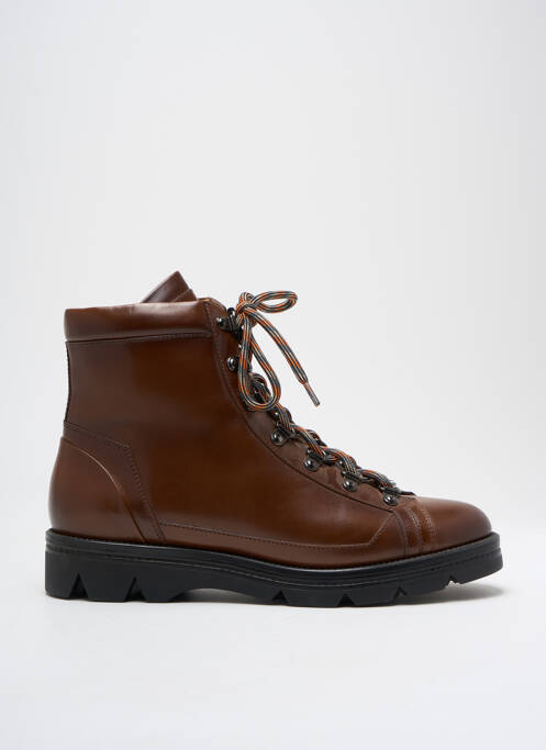 Bottines/boots matière lisse talon plat jusqu'à 3cm marron SANTONI femme