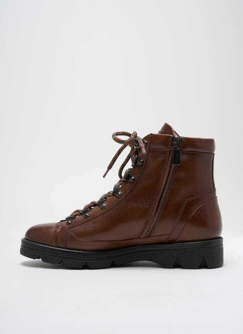 Bottines/boots matière lisse talon plat jusqu'à 3cm marron SANTONI femme