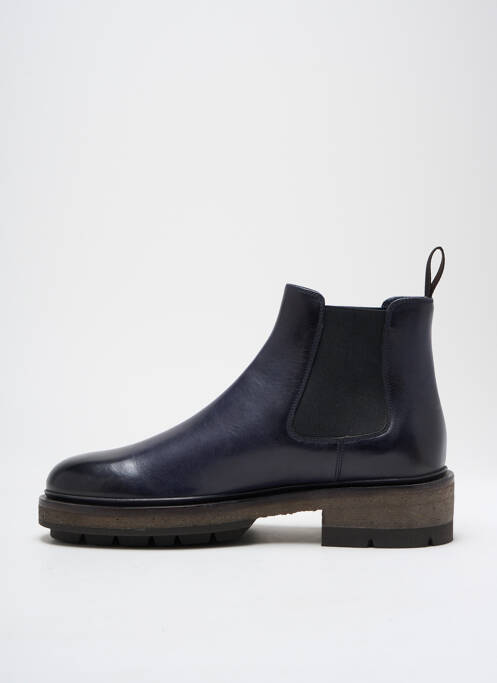 Bottines/boots matière lisse talon de 4 à 6cm bleu SANTONI femme