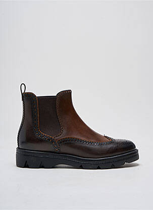 Bottines/boots matière lisse talon plat jusqu'à 3cm marron SANTONI femme