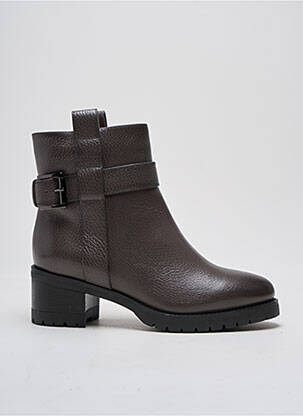 Bottines/boots fourrée talon de 4 à 6cm gris SANTONI femme