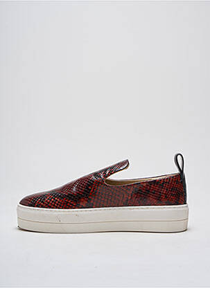 Mocassins tissage satiné talon de 4 à 6cm marron BY MALENE BIRGER femme