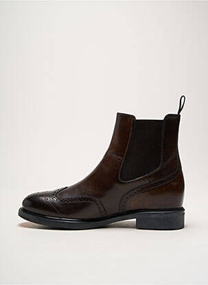 Bottines/boots matière lisse talon plat jusqu'à 3cm marron SANTONI femme